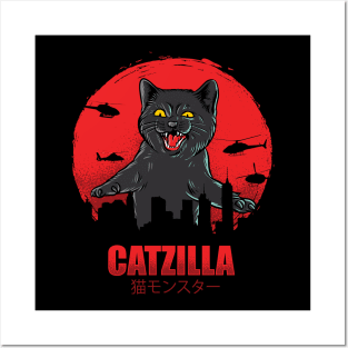 Catzilla Posters and Art